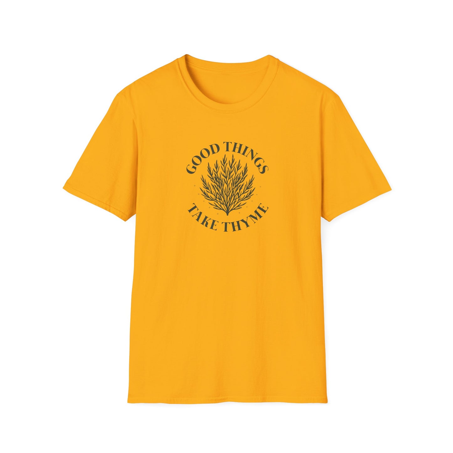 T-Shirt — "Good Things Take Time" Plant Graphic Relaxed Tee