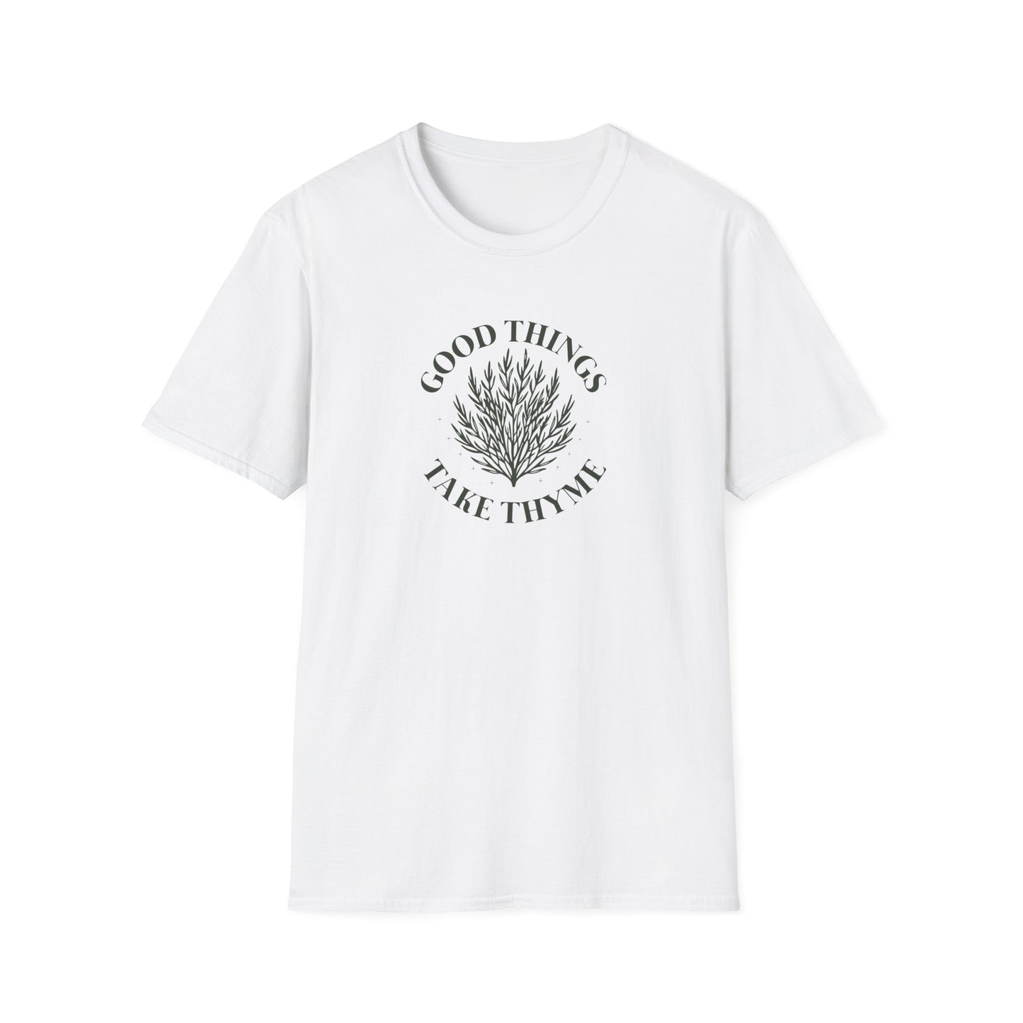 T-Shirt — "Good Things Take Time" Plant Graphic Relaxed Tee