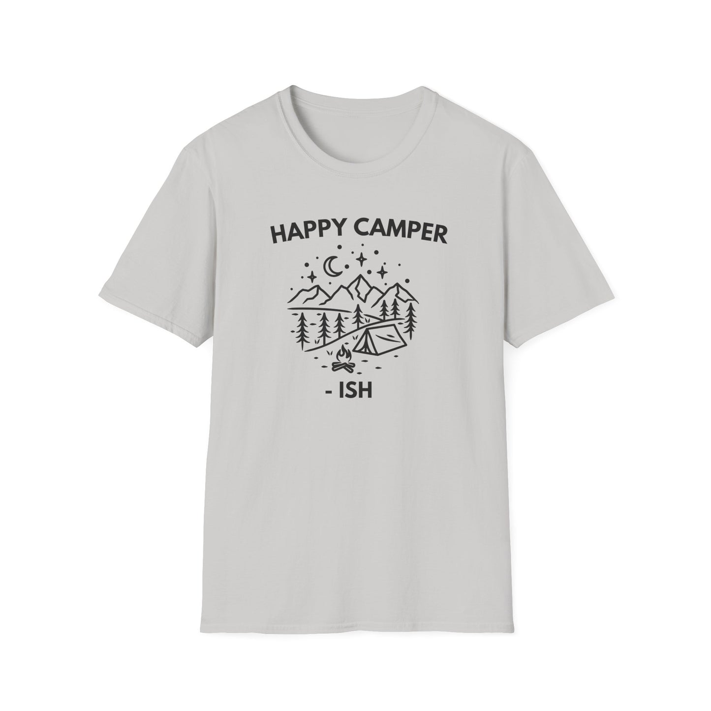 Happy Camper T-Shirt — Vintage Mountain Camping Graphic Tee
