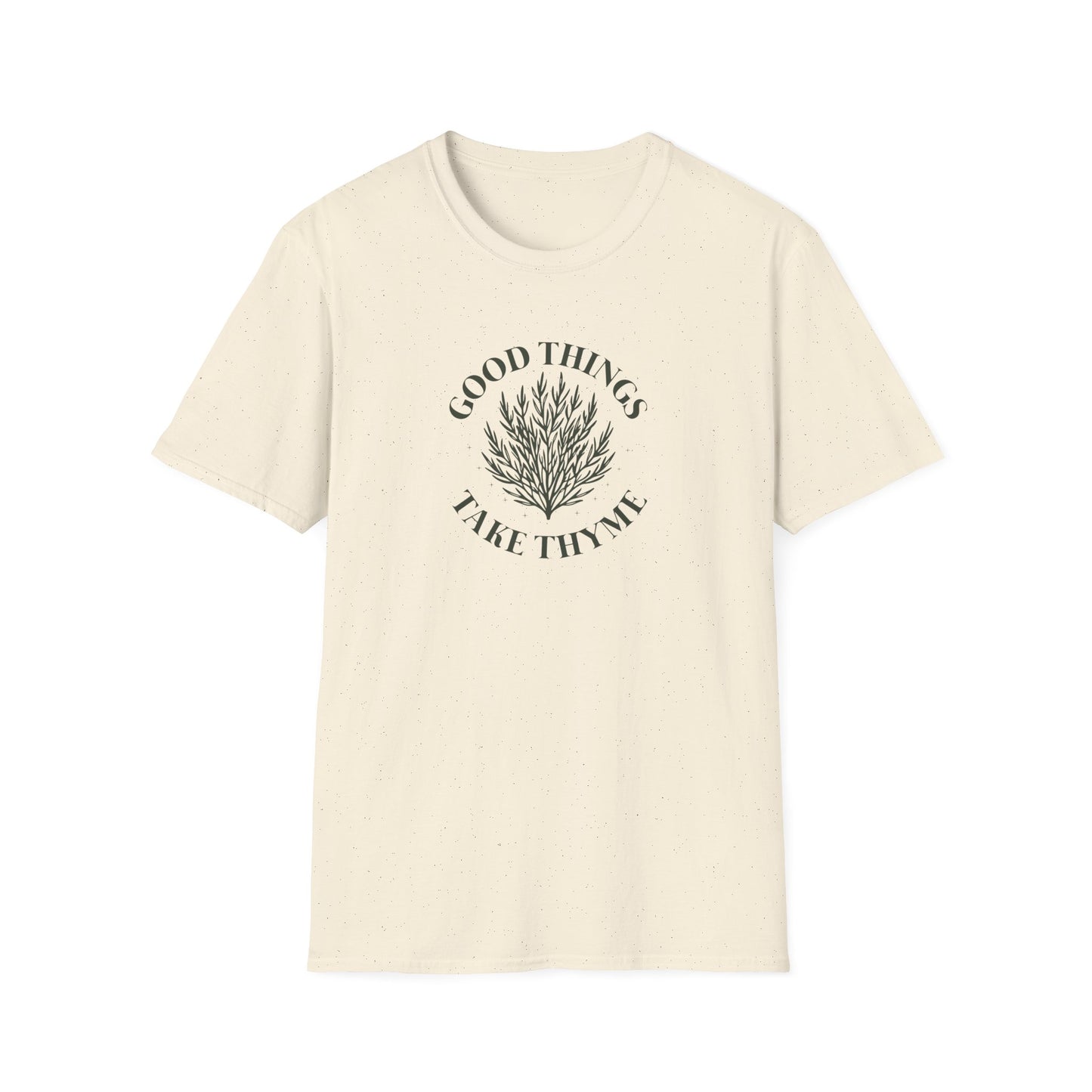 T-Shirt — "Good Things Take Time" Plant Graphic Relaxed Tee
