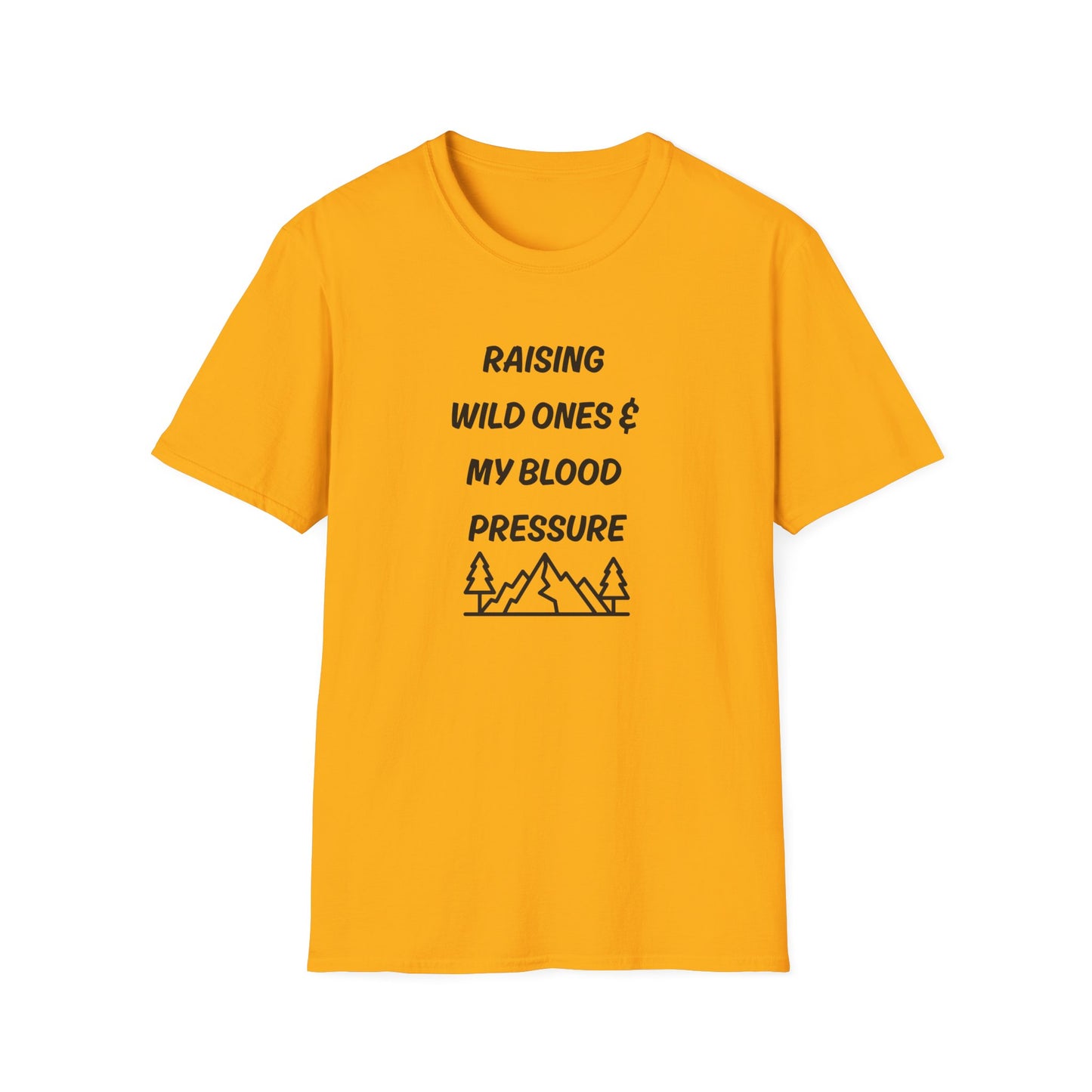 T-Shirt – “Raising Wild Ones & My Blood Pressure” Funny Mom Camping Tee