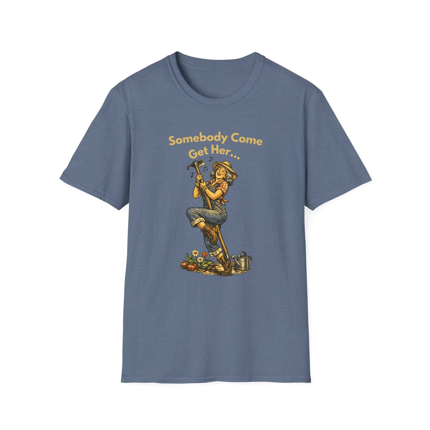 T-Shirt — “Somebody Come Get Her” Vintage Carpenter Graphic Tee