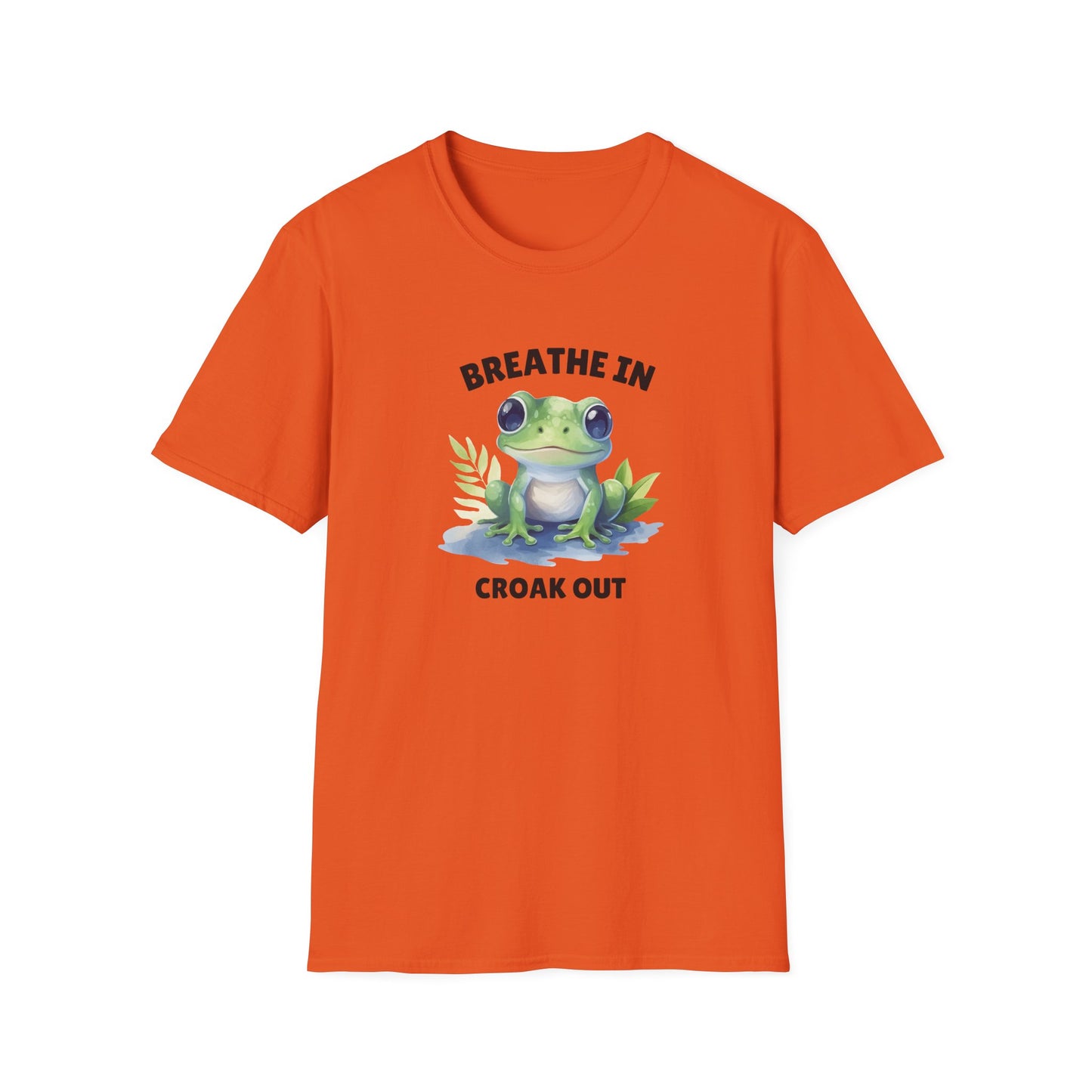 Frog "Breathe In, Croak Out" Graphic T-Shirt