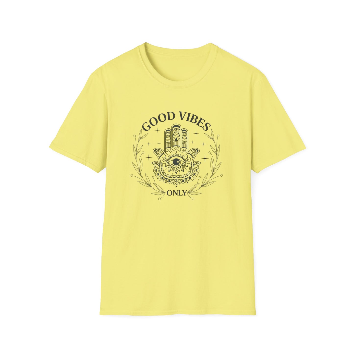 Good Vibes Hamsa T-Shirt — Spiritual Boho Graphic Tee