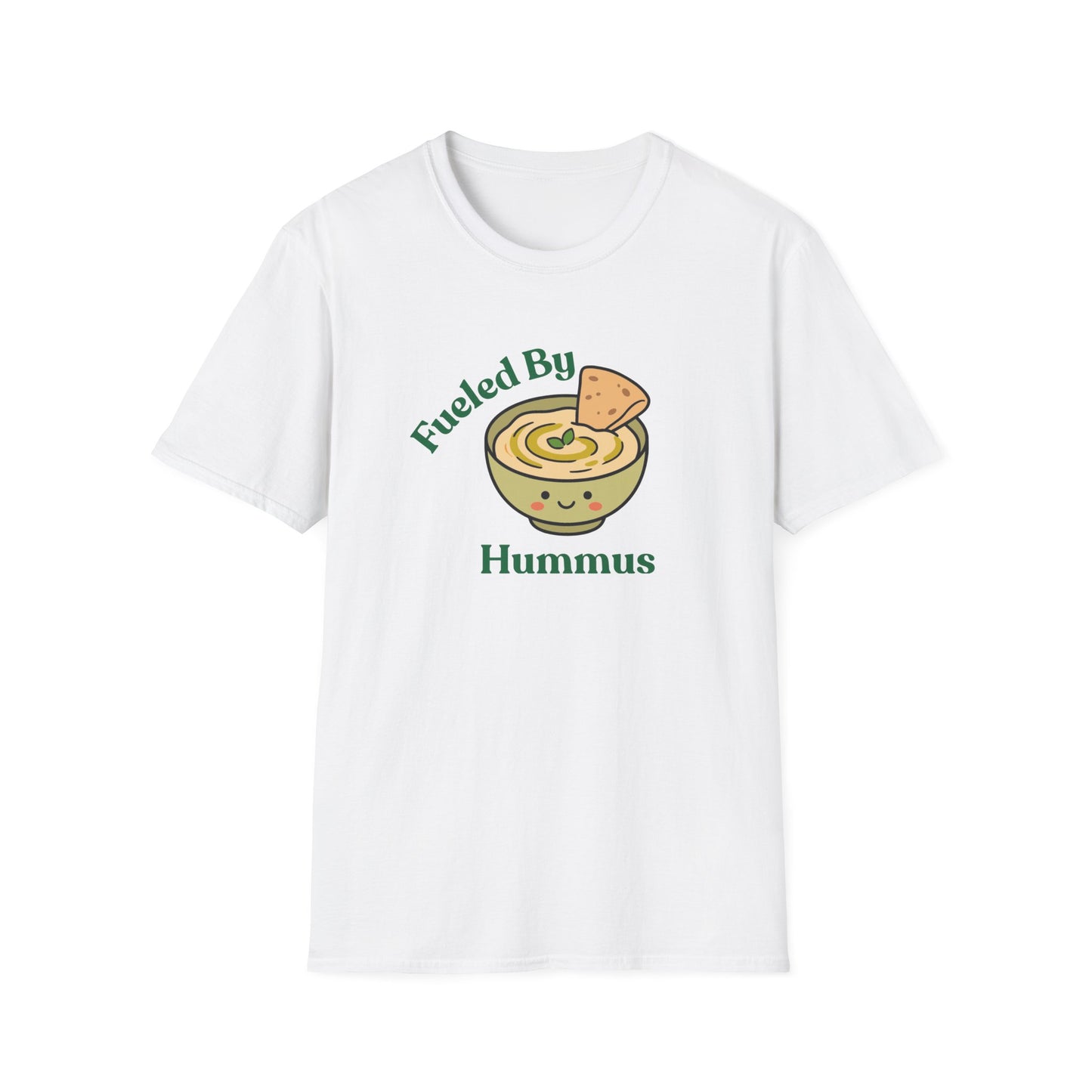 Fueled By Hummus T-Shirt — Cute Vegan Food Graphic Tee
