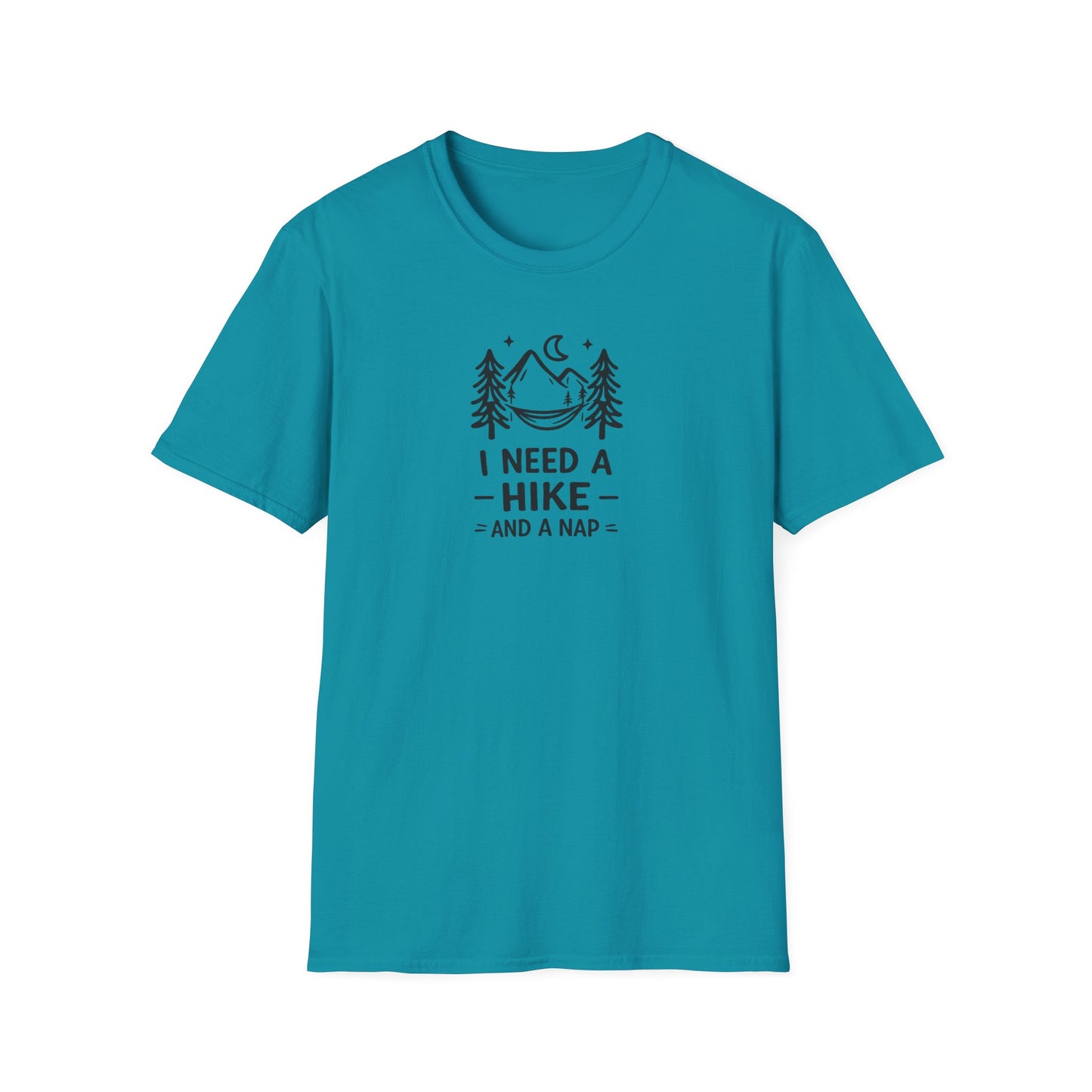 I Need a Hike and a Nap T-Shirt — Camping Graphic Tee for Outdoorsy Relaxation