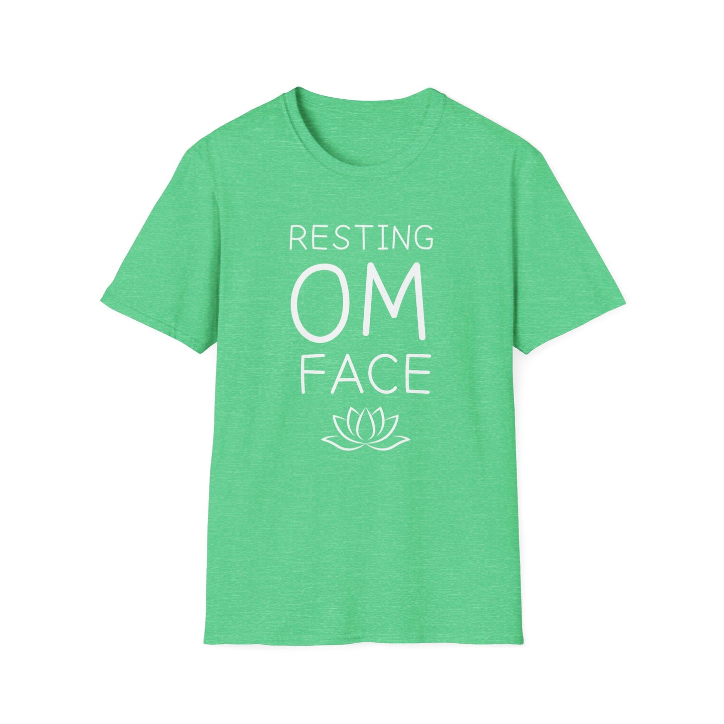 Resting OM Face T-Shirt — Funny Yoga Tee with Lotus Graphic