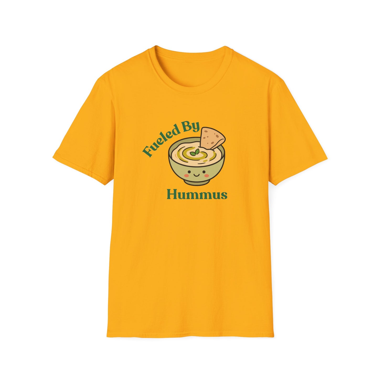 Fueled By Hummus T-Shirt — Cute Vegan Food Graphic Tee
