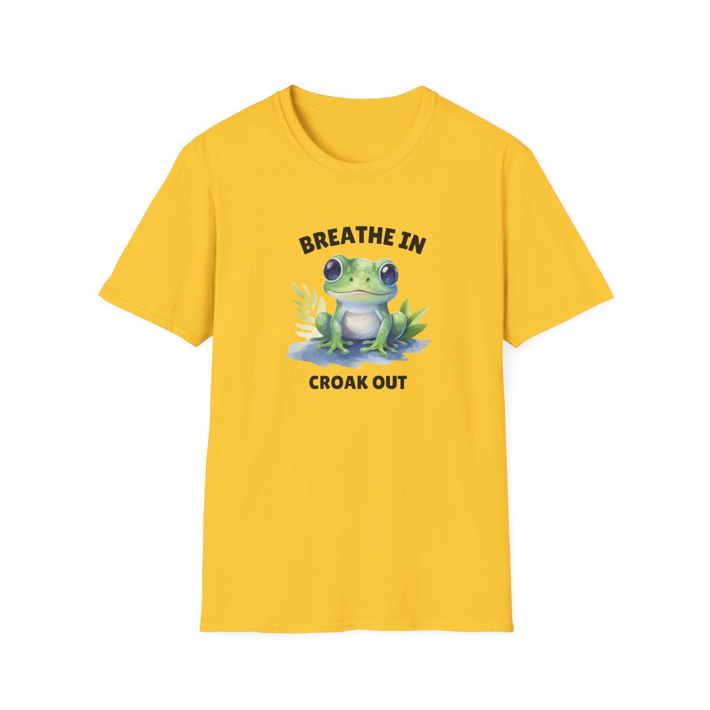 Frog "Breathe In, Croak Out" Graphic T-Shirt