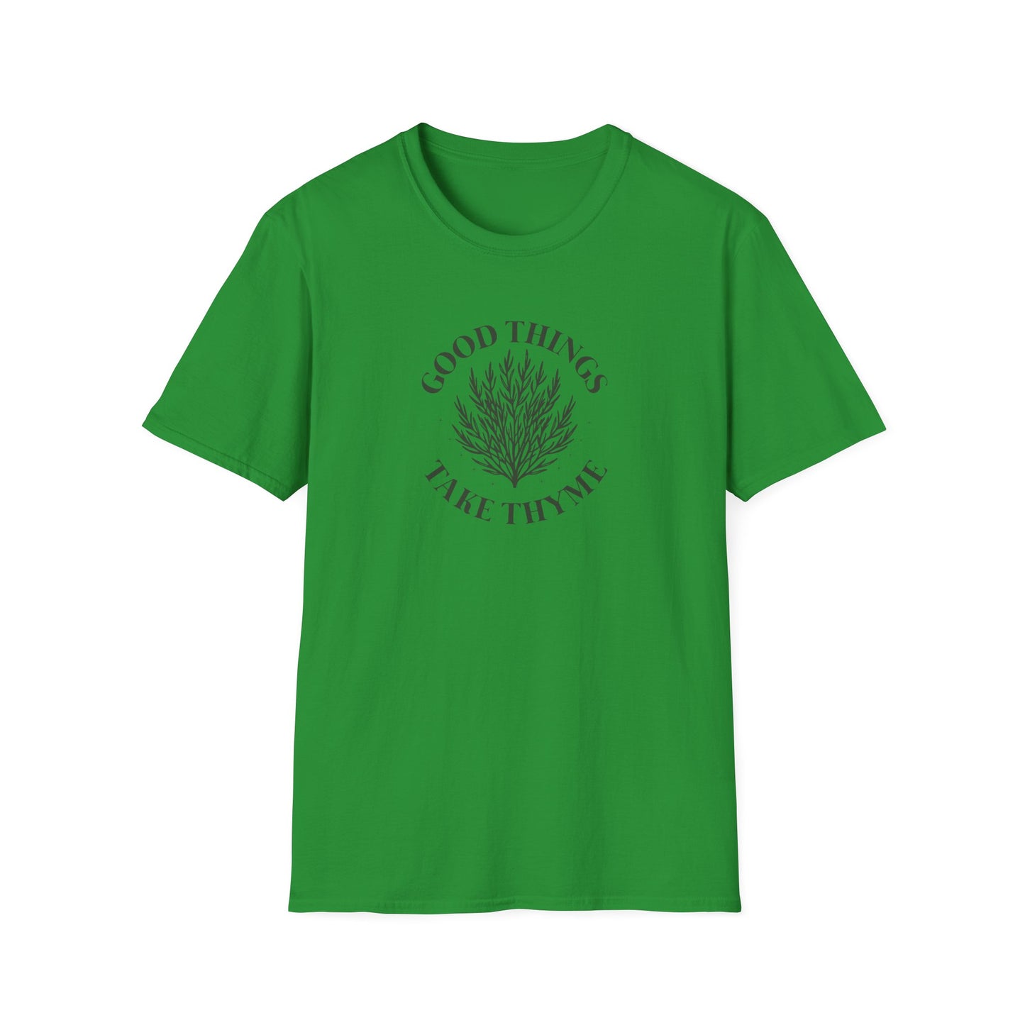 T-Shirt — "Good Things Take Time" Plant Graphic Relaxed Tee
