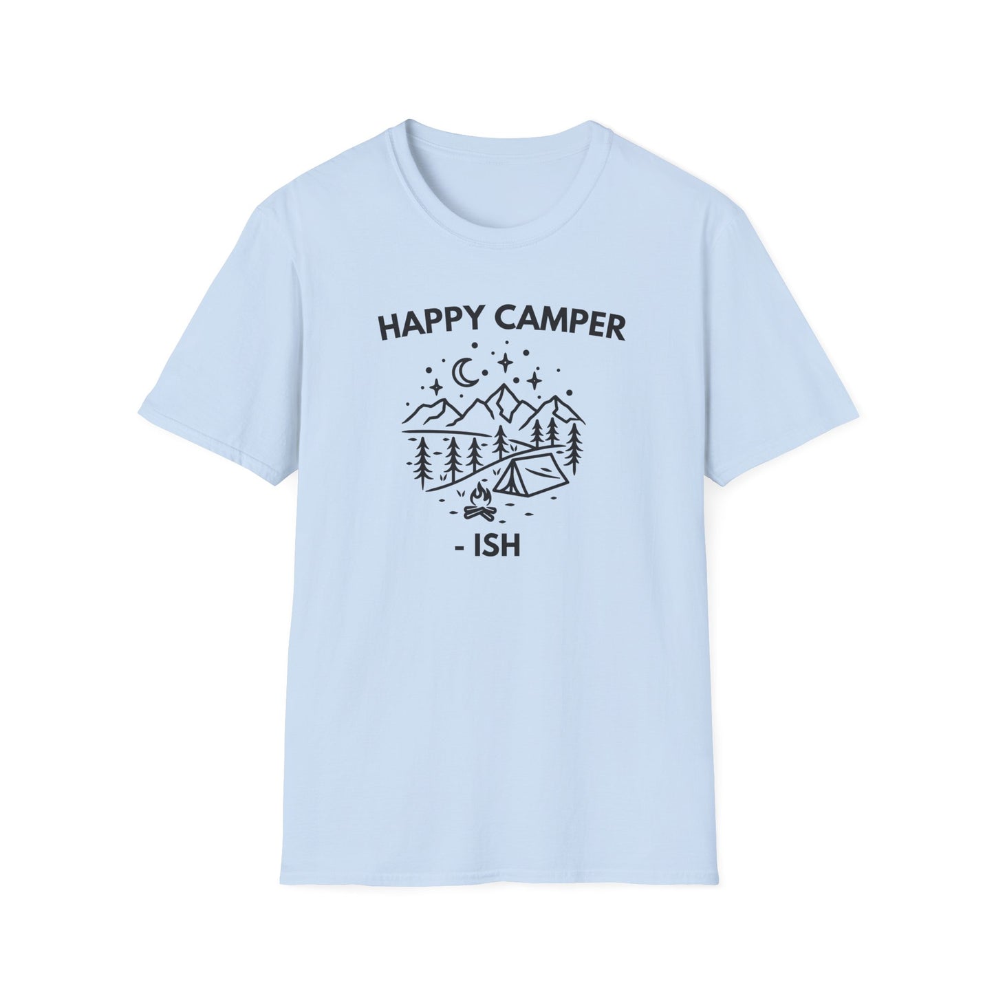 Happy Camper T-Shirt — Vintage Mountain Camping Graphic Tee