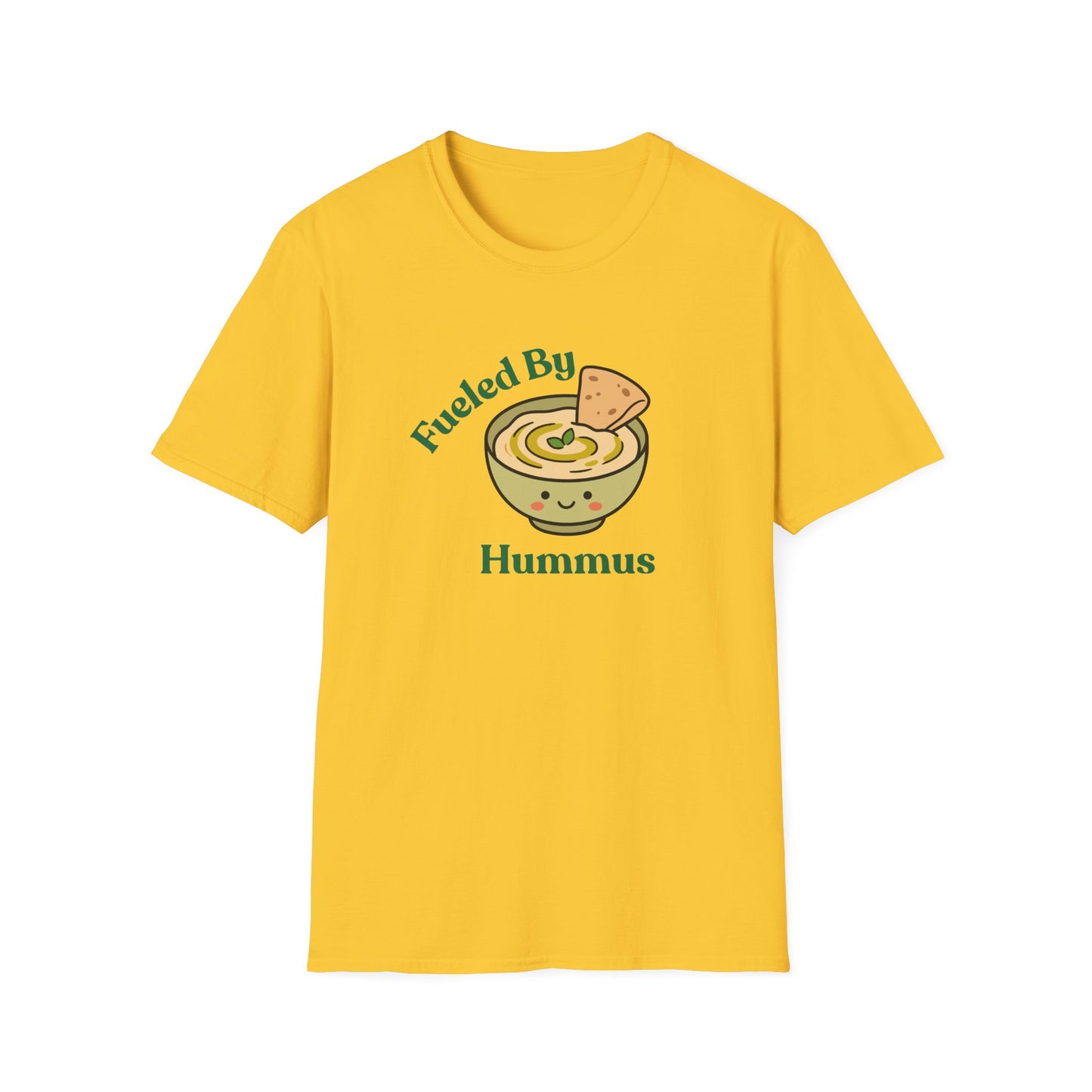 Fueled By Hummus T-Shirt — Cute Vegan Food Graphic Tee