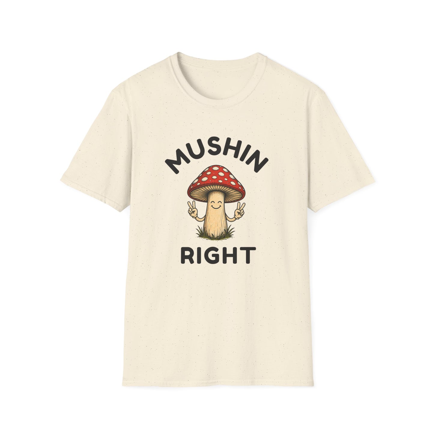 Mushin Right Mushroom Graphic T-Shirt — Funny Mushroom Pun Tee