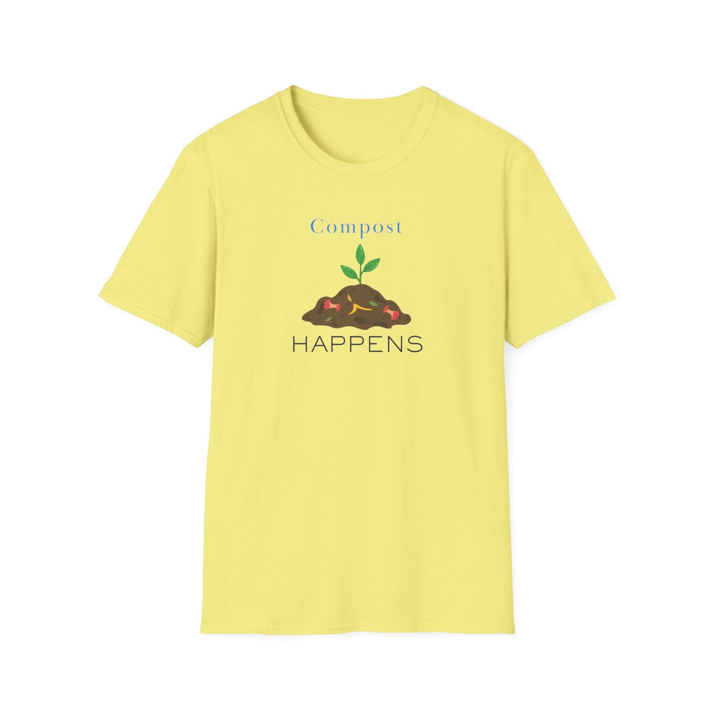 Compost Happens T-Shirt – Funny Gardening Tee with Sprout Graphic