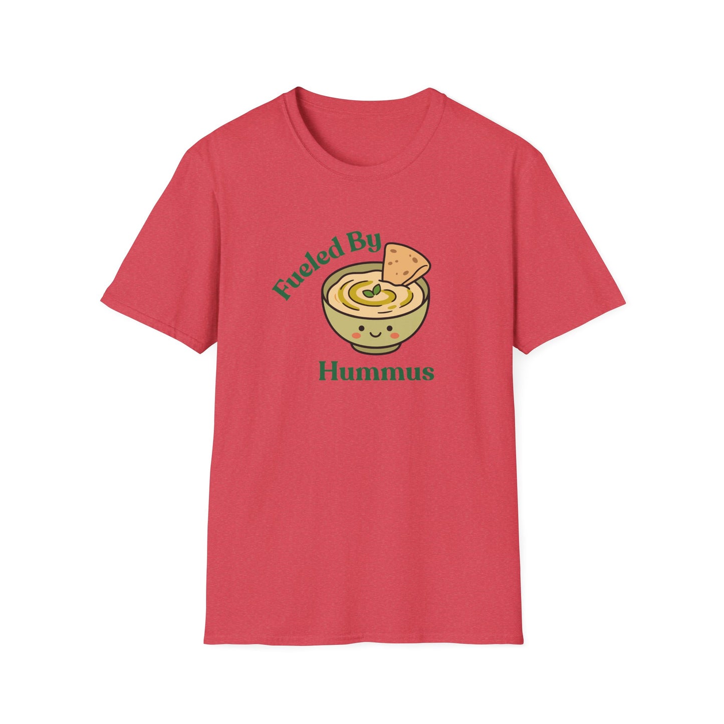 Fueled By Hummus T-Shirt — Cute Vegan Food Graphic Tee