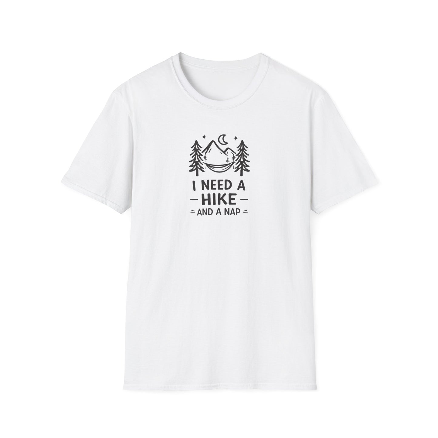 I Need a Hike and a Nap T-Shirt — Camping Graphic Tee for Outdoorsy Relaxation