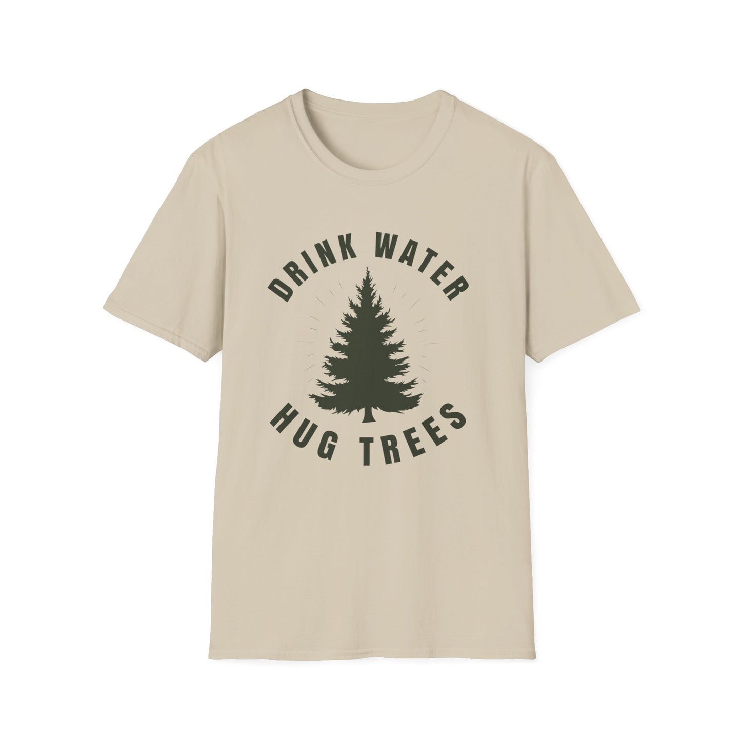 Drink Water Hug Trees T-Shirt — Nature Lover Eco Tee