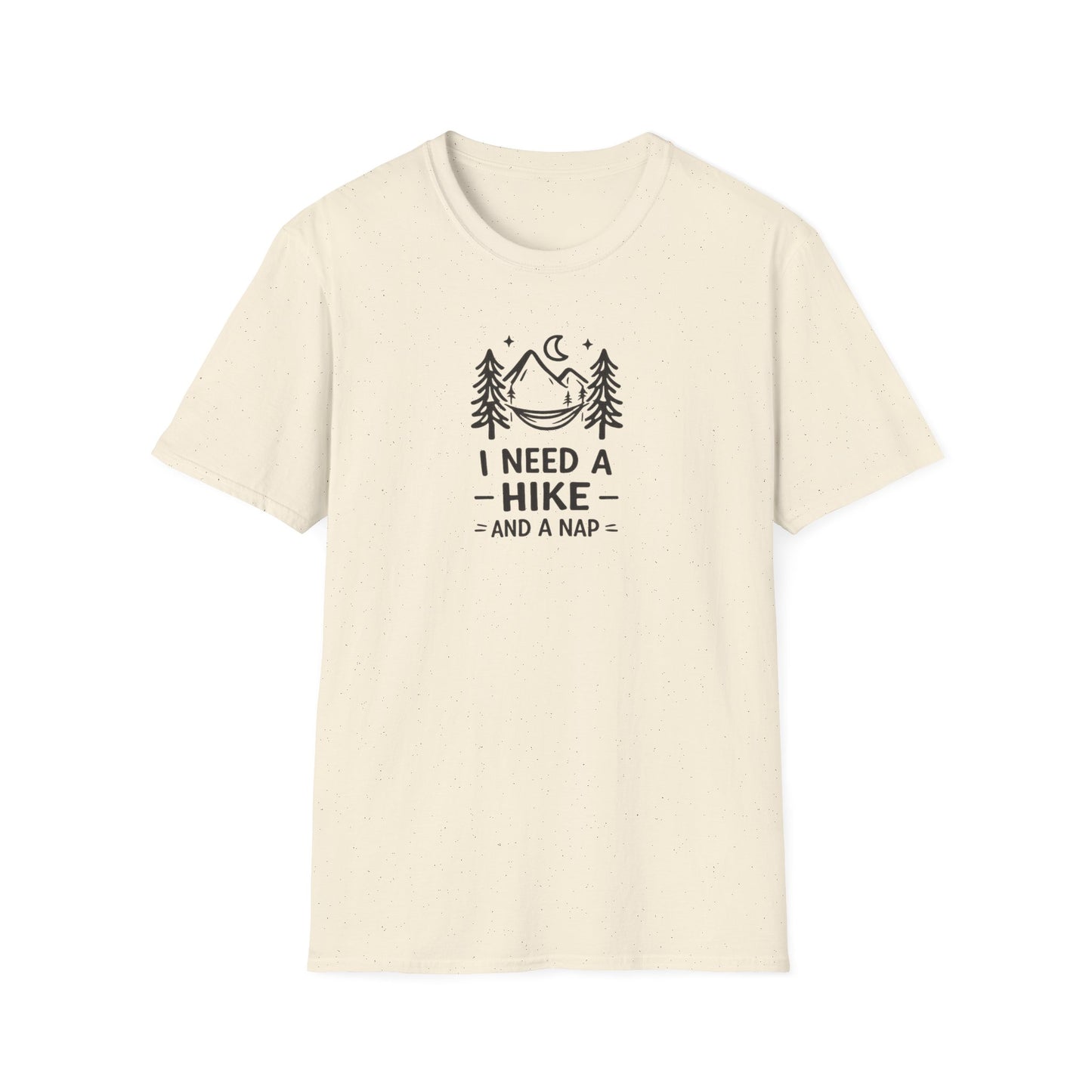 I Need a Hike and a Nap T-Shirt — Camping Graphic Tee for Outdoorsy Relaxation
