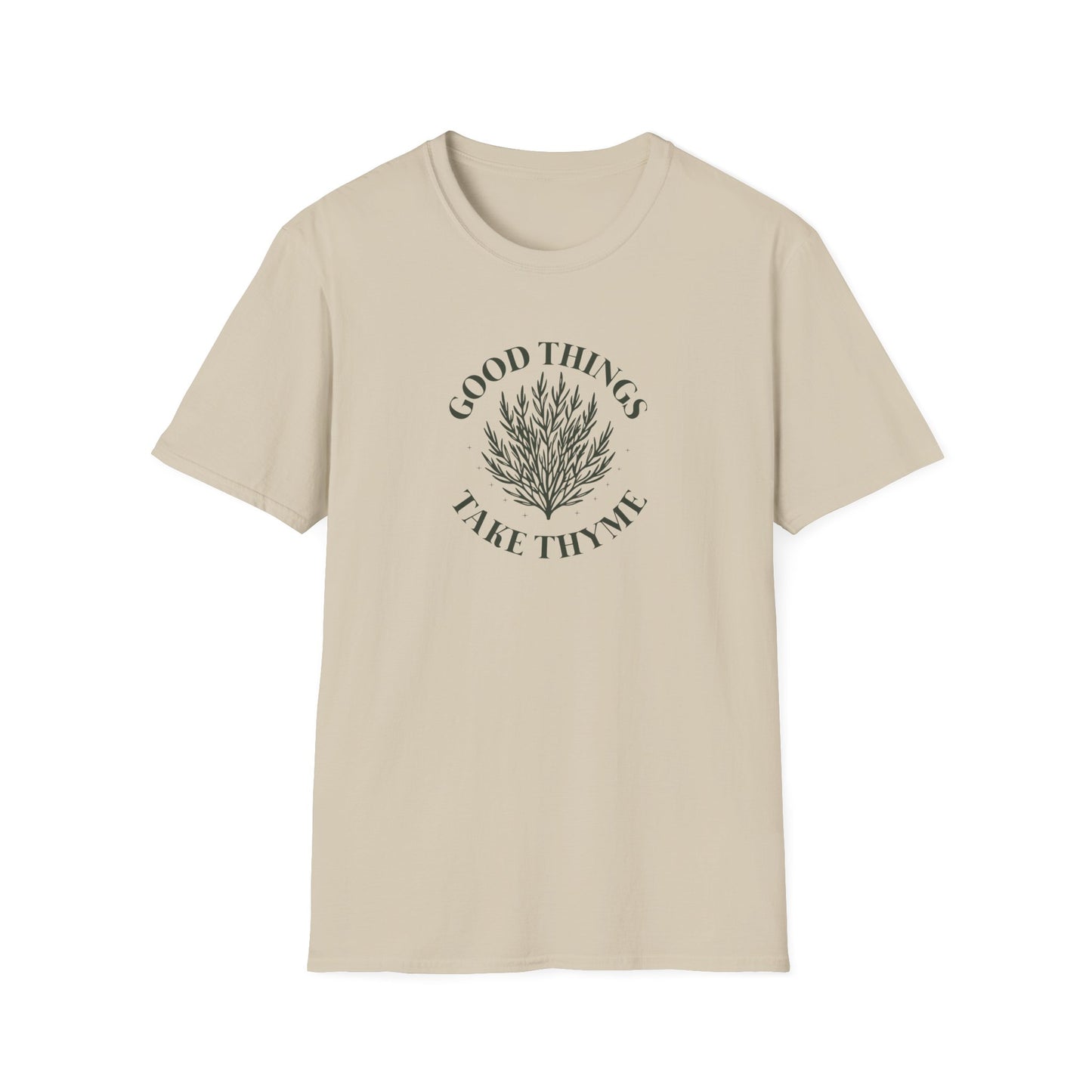 T-Shirt — "Good Things Take Time" Plant Graphic Relaxed Tee